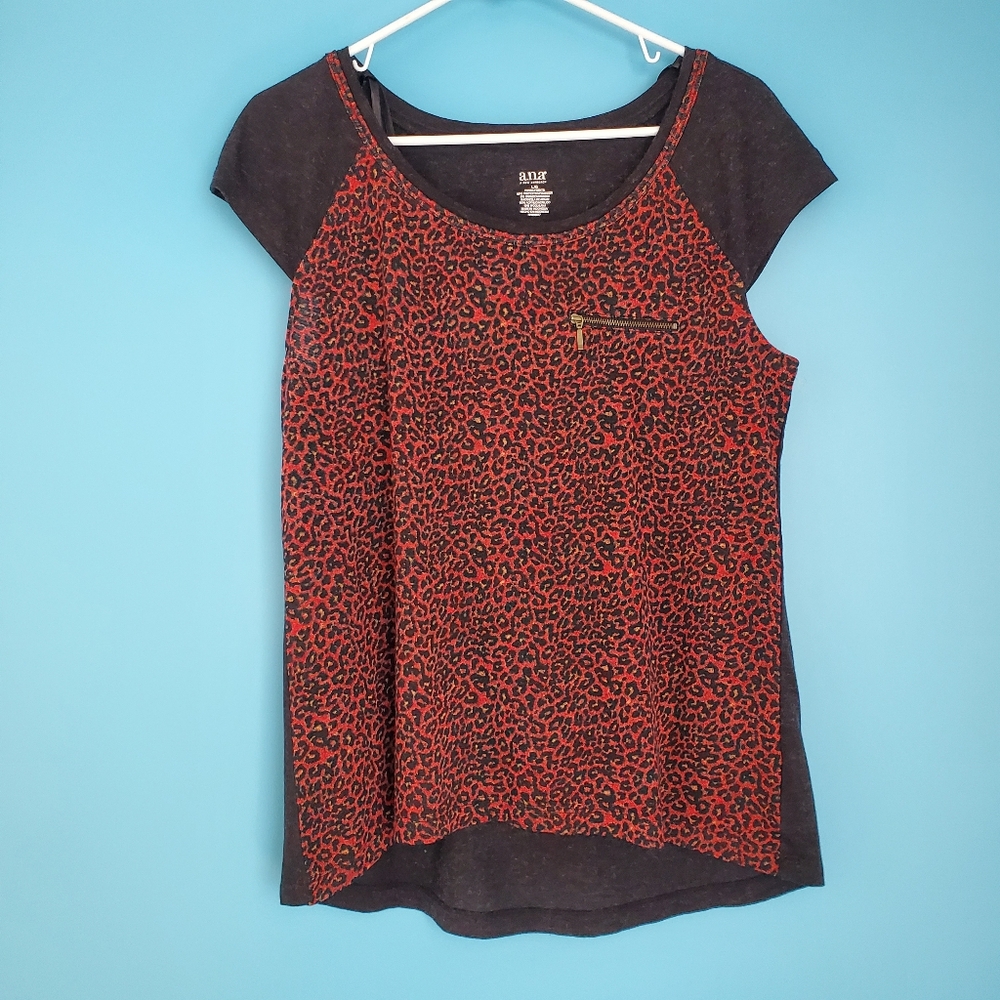 a.n.a Tee Women's Size Large Cheetah Print Tee